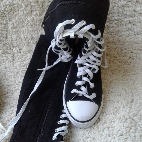 knee high tennis shoes